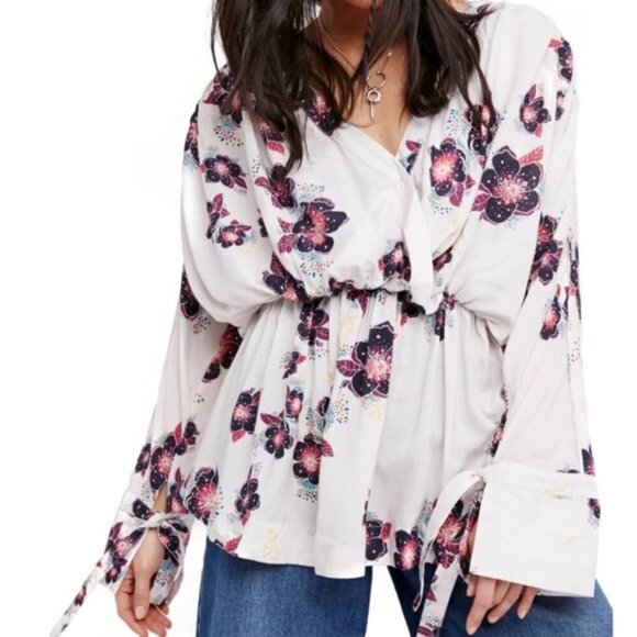 Free People Tuscan Dreams Floral Flowy Tunic S - Picture 2 of 16